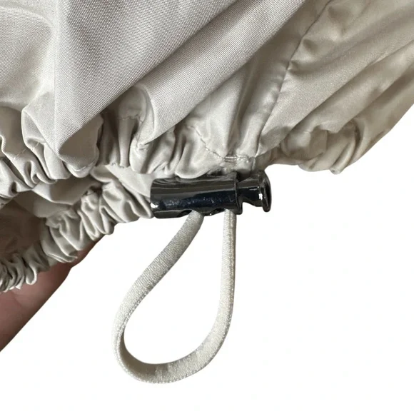 Chico’s | Beige Utility Button Down Blouse | Drawstring Cuffs | Size 1.5 (US 10) - Picture 4 of 7